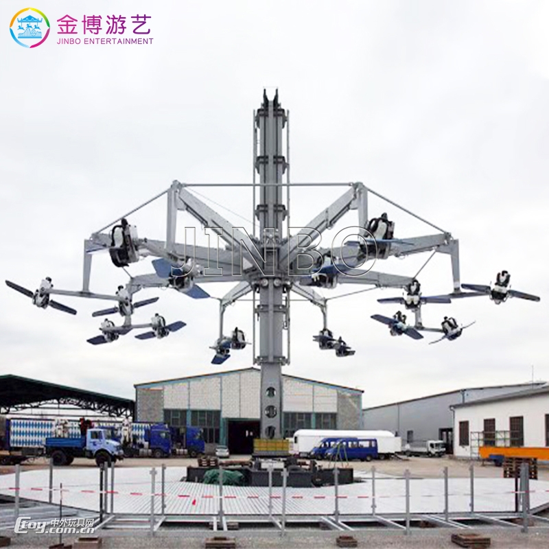 旅游景区制造快乐的机动游乐设施 金博42米空中飞人游乐器械