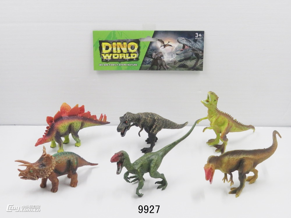 6只6寸彩绘恐龙6寸动物
