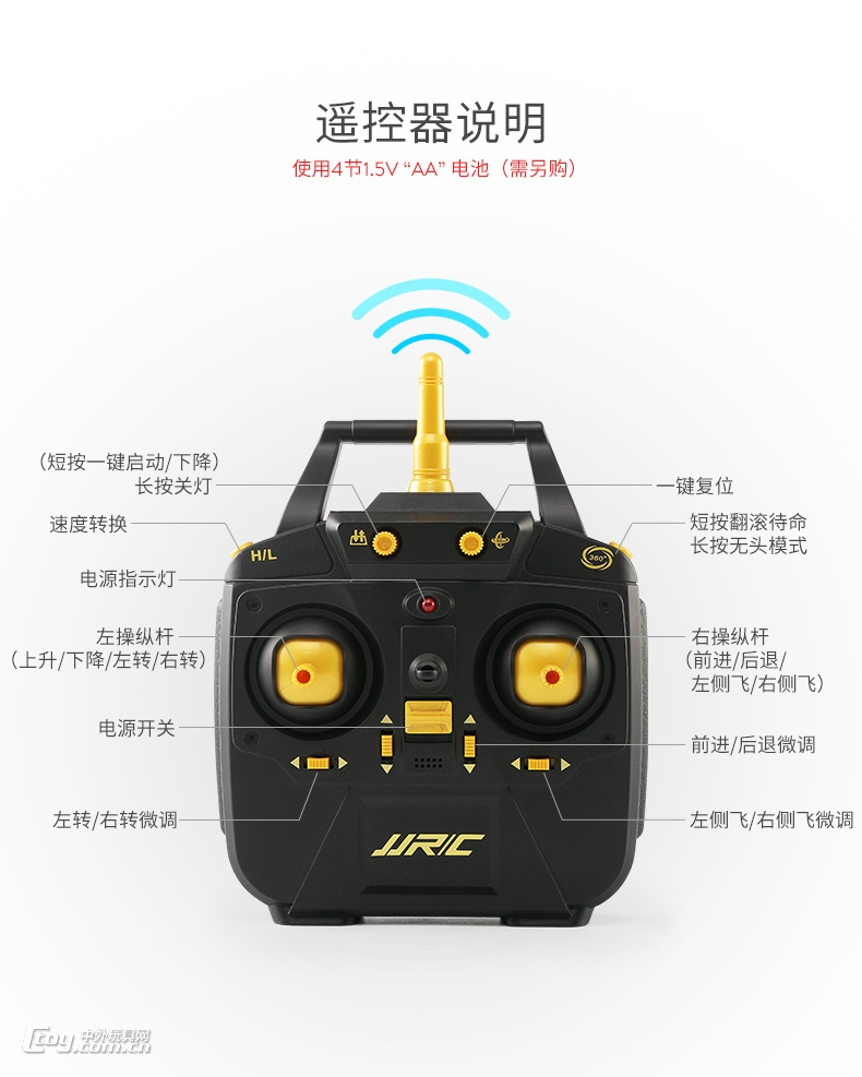 jjrcgps双模定位高清200万航拍机