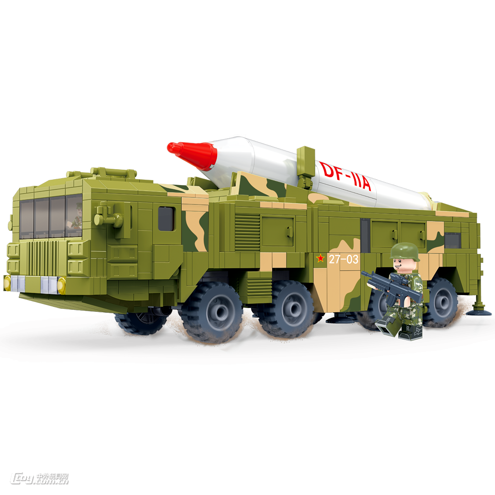 导弹部队积木模型东风-11短程弹道导弹DL-40008