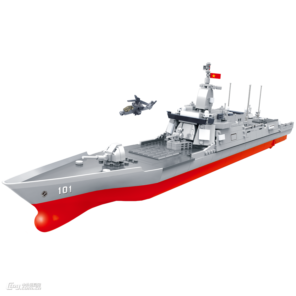 南海舰队积木模型055型南昌号驱逐舰DL-40020