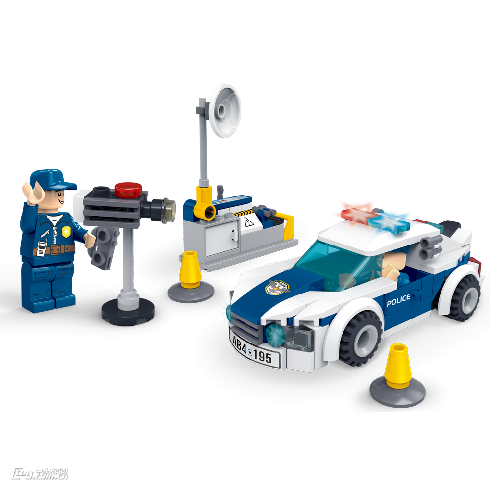 警察系列积木模型警察查车DL-10005