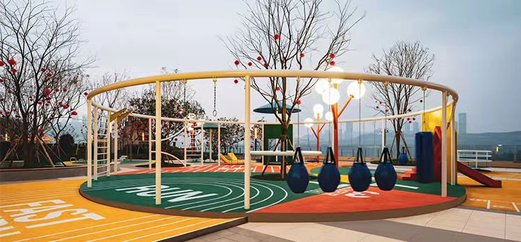 户外秋千公园景区成人儿童游乐设备广场定制创意组合秋千