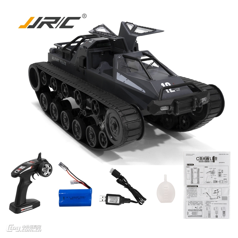 源头代发D843大号儿童高速电动越野坦克车玩具履带喷雾遥控车
