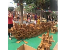幼儿园大型户外碳化积木 儿童益智积木玩具 构建区积木厂家