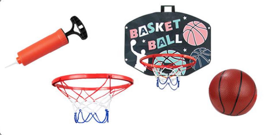 运动玩具篮球架套装配充气球