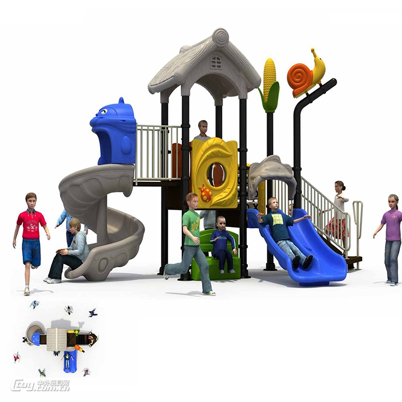 南宁幼儿户外大型玩具滑梯 儿童塑料组合滑滑梯森林系列