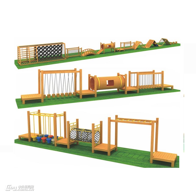 直销广西大型室外滑梯 幼儿园木质组合滑梯厂家
