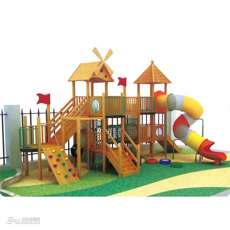 儿童幼儿园室内外木质滑梯 小博士滑梯组合乐园游乐场广西供应