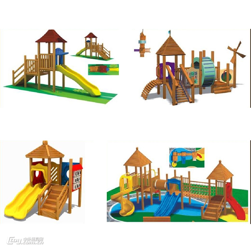 大型儿童幼儿园室内外滑梯娱乐设施小博士黄花梨系列木质滑梯玩具