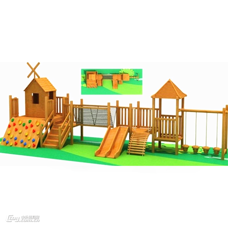 儿童木质滑梯组合 幼儿园户外滑梯 小博士儿童滑梯游乐设备