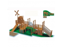 幼儿园大型户外玩具滑梯 儿童室外多功能攀爬架木制滑梯组合