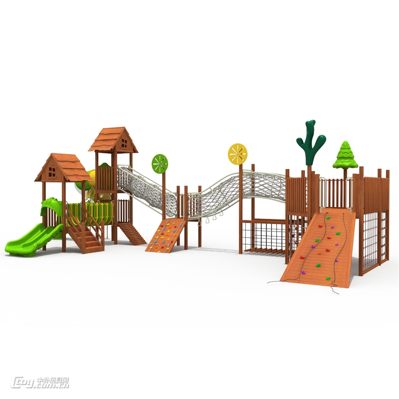 幼儿园大型木制滑梯定制户外实木儿童滑梯小区游乐设备