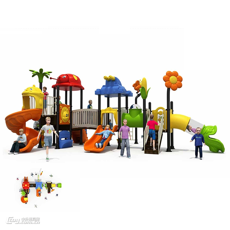 批发幼儿园景区小区组合滑梯游乐设备 儿童攀爬钻洞组合滑梯