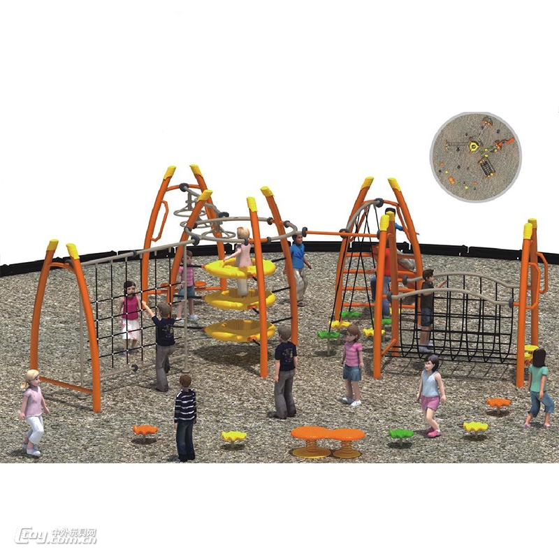定制户外儿童拓展公园景区游乐场大型非标攀爬隧道组合设备