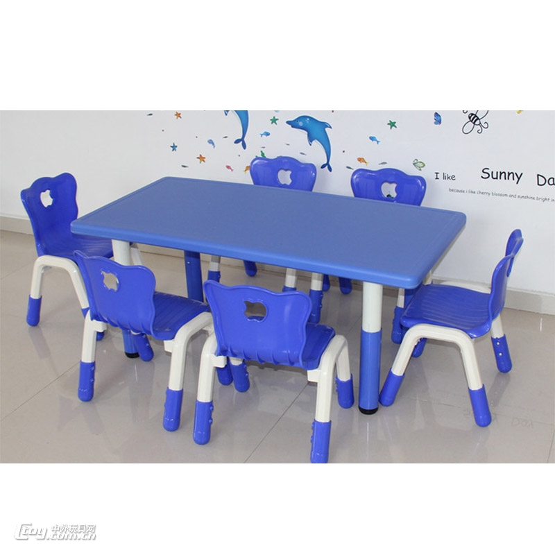 新款学校彩色塑料学生课桌椅配套儿童家具