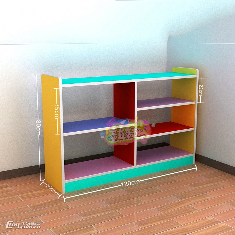 生产彩色防火板柜子玩具储存柜儿童家具厂家