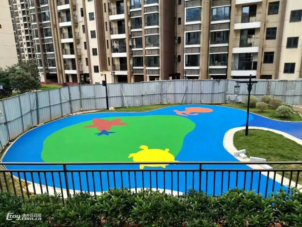 室外城市塑胶跑道地板 批发生产幼儿园室外操场地垫