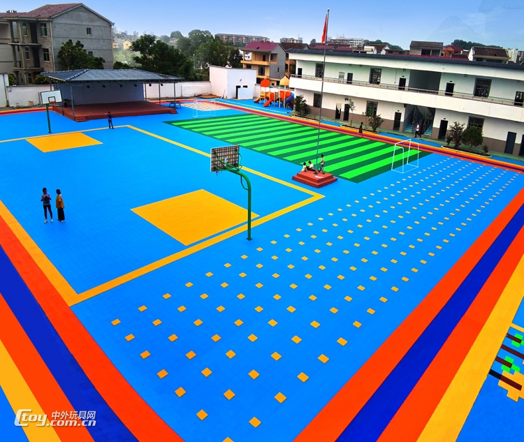 新款幼儿园悬浮式拼装运动地板 批发生产塑胶地胶