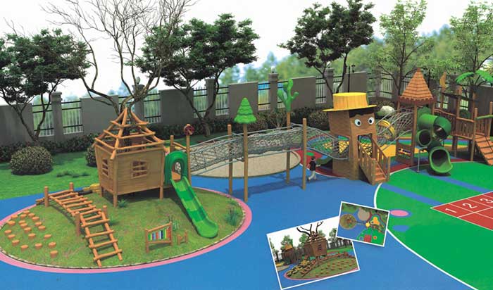 小区室外大型定制滑梯 东莞市户外木质非标儿童广场游乐娱乐设施
