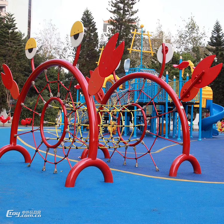 儿童体能训练爬网 韶关市公园小区户外拓展感统攀爬架批发
