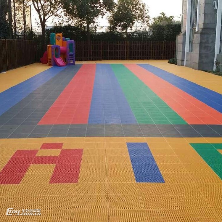 儿童广场彩色橡胶地面小区游乐场儿童地垫幼儿园彩色地板价格