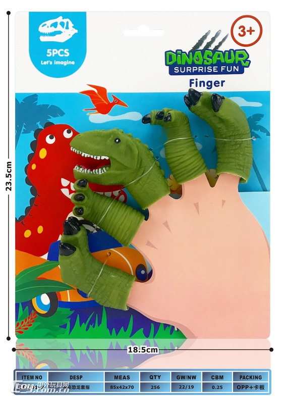 英文版新款动物类恐龙套指套装