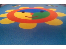 湖南塑胶跑道学校体育运动游乐场幼儿园小区彩色安全橡胶地垫价格