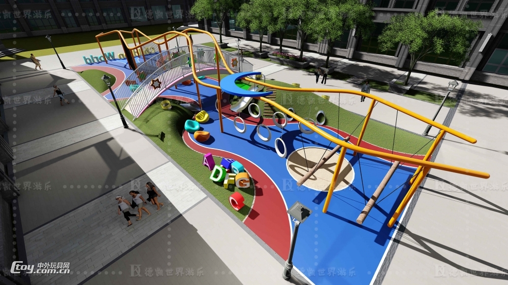 户外儿童乐园无动力游乐设备定制 创新型亲子社区游乐设施