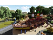 户外无动力拓展海盗船定制 儿童乐园游乐设备创意海盗船