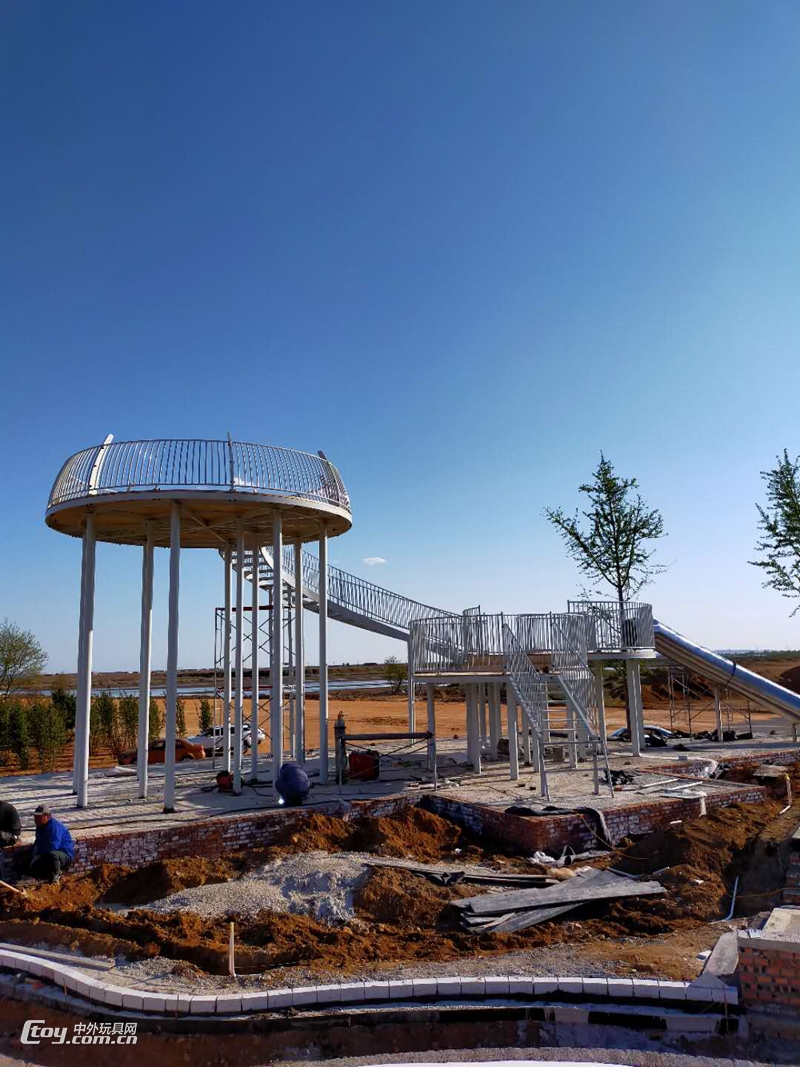 湖南不锈钢滑梯定制幼儿园室内外景区公园大型无动力游乐设备设施