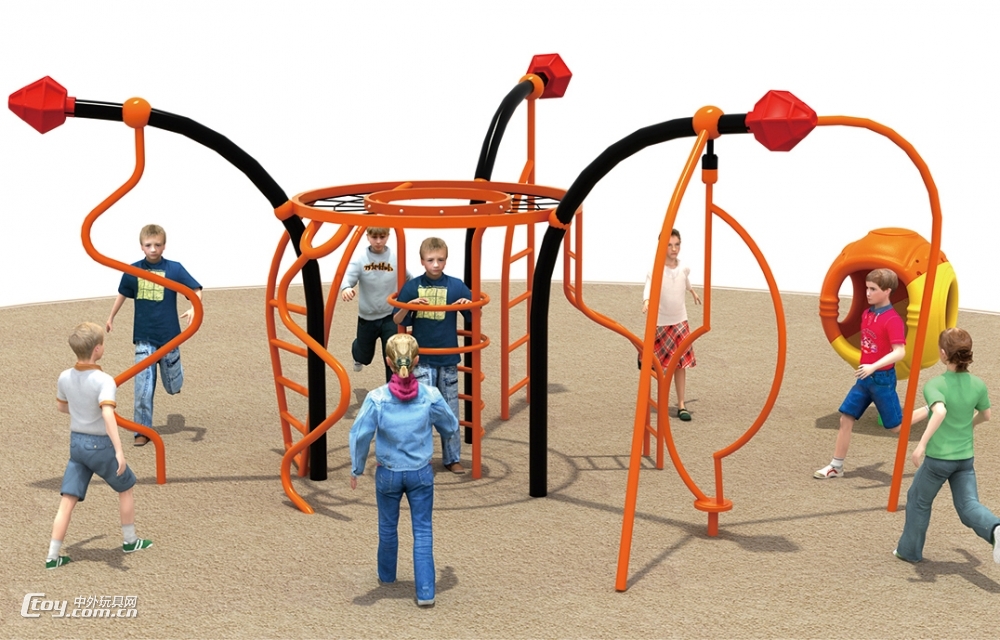 儿童娱乐攀登架_儿童游乐园攀爬绳网_户外拓展培训训练器材