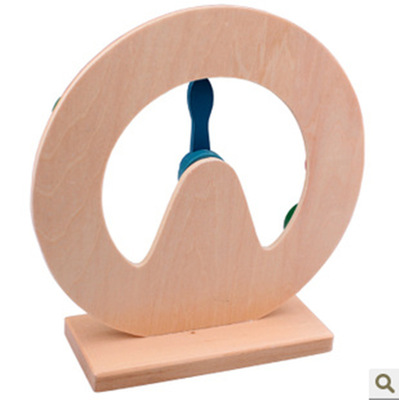 木制数字时钟几何形状创意认识玩具