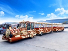 火车款电动旅游观光车 景区游玩代步工具 车座样色可定制