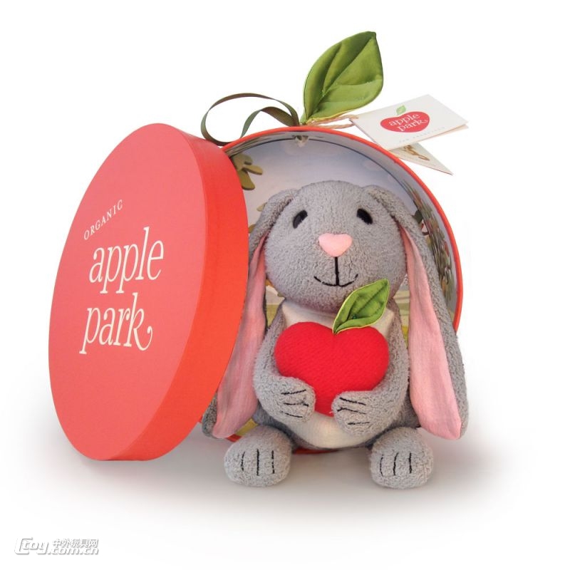 applepark安抚毛绒玩具礼盒 动物安抚玩偶婴儿初生礼物