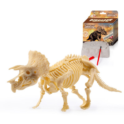 新款小号拼装考古恐龙挖掘玩具3款