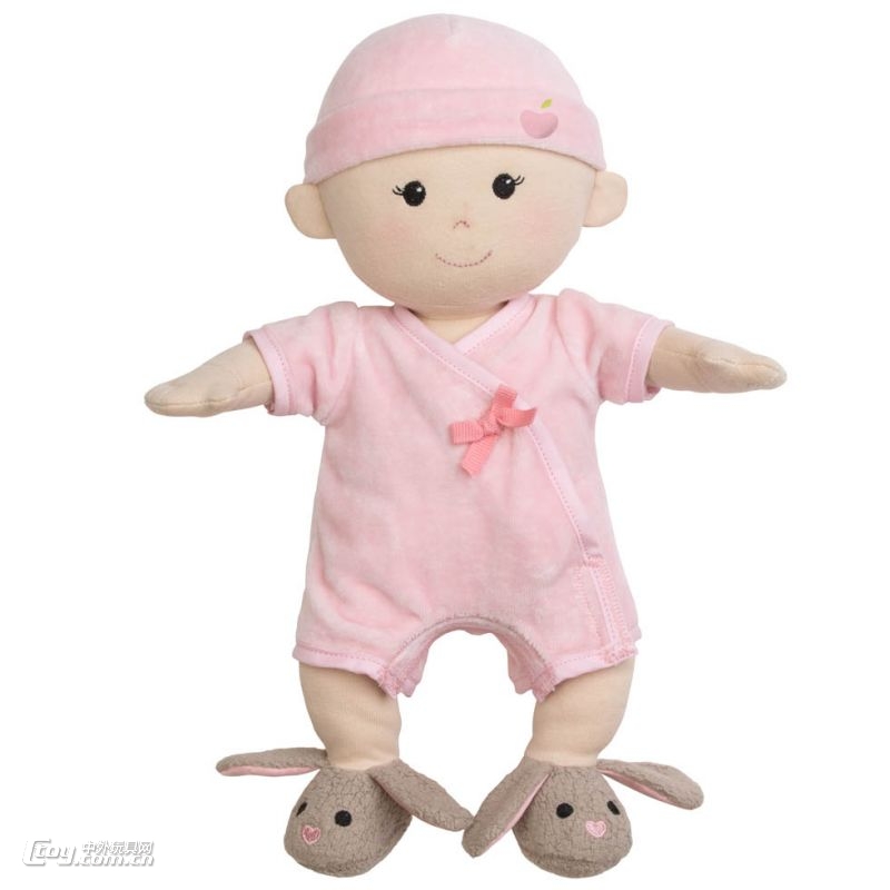 applepark婴儿有机安抚玩偶 可脱衣服仿真娃娃启蒙宝宝