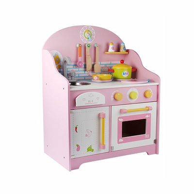 儿童过家家日式木制粉色厨房玩具
