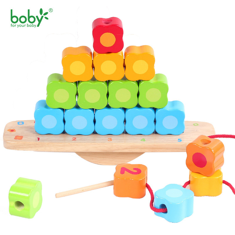 数字平衡堆堆乐宝宝启蒙早教木制玩具