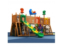 幼儿园户外游乐滑梯 木质滑梯 塑钢滑梯 游乐设备 滑梯组合