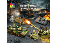 沃马积木新款玩具儿童益智力陆战坦克世界C0126