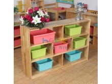 幼儿园实木收纳柜 教具柜 玩具柜 七格柜