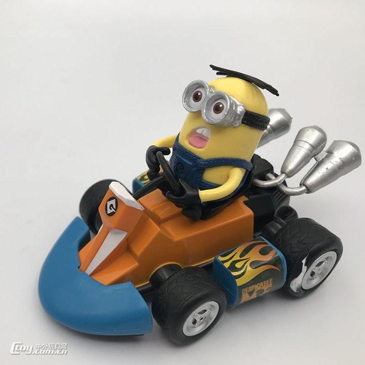 影视动漫注塑公仔 创意手办小黄人惯性玩具车塑胶玩偶