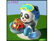 金博游艺18人幸福熊猫游乐设备 新颖主题乐园露天游艺设备