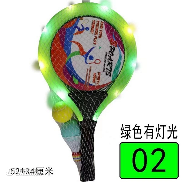 新款体育儿童运动网球拍(灯光)红黄绿3色混装