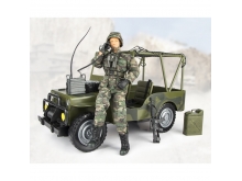 正义红师1:6可动人偶军人吉普车军事模型儿童玩具90014