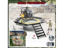 正义红师停机坪及小鸟直升机套装及配件军事模型兵人儿童塑料玩具