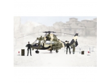 正义红师1:18武装直升机及配件军事模型人偶兵人儿童玩具