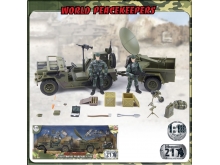 正义红师1:18电子战略队伍及配件军事人偶军车模型儿童玩具