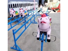 无动力乐园小猪赛跑游乐项目适合户外经营小朋友很喜欢